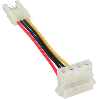 InLine Floppy (m) - Molex (v) haaks voedingskabel - 0,05 meter