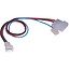 Molex (m) - 1x 3-pins Case Fan 5V (m) + 1x 3-pins Case Fan moederbord (v) voedingskabel - 0,30 meter