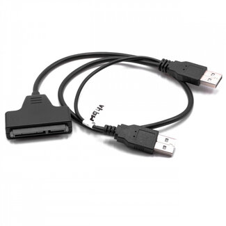 Transmedia 2x USB-A naar SATA adapter voor 2,5'' HDD's/SSD's - USB2.0