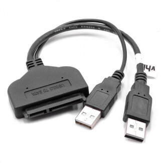 VHBW 2x USB-A naar SATA adapter voor 2,5'' HDD's/SSD's - USB3.0