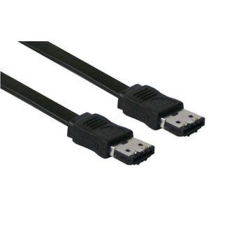 Roline eSATA datakabel - plat - SATA300 - 3 Gbit/s / zwart - 1 meter
