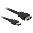 Power over eSATA (eSATAp) naar eSATA, eSATAp en USB-A kabel - SATA300 - 3 Gbit/s / zwart - 1 meter