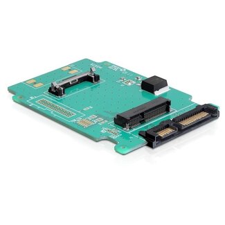 DeLOCK SATA 22-pins naar mSATA (full size) converter in 2,5'' formaat