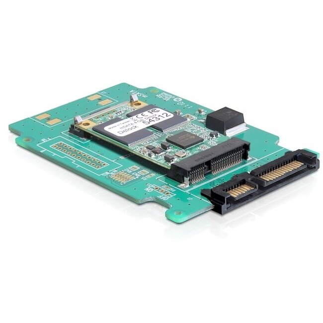 SATA 22-pins naar mSATA (full size) converter in 2,5'' formaat
