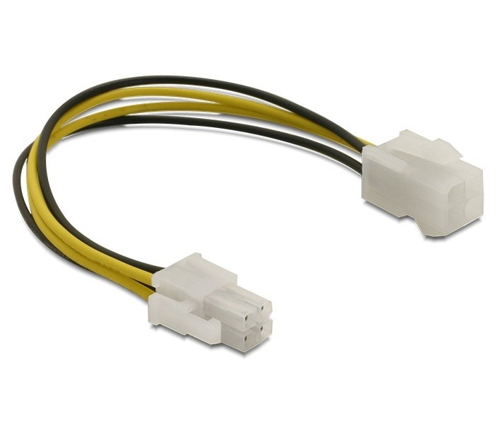 DeLOCK Verlengkabel P4 4 pin male > P4 4 pin female 15 cm