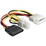 Molex (m) - ATX12V P4 (m) + SATA (v) voedingskabel - 0,15 meter