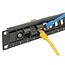 19'' Patch Panel 1U met draaibare poorten voor 24 Keystone modules / zwart