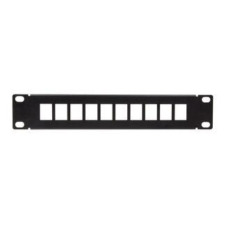 LogiLink 10 inch patch panel | voor 10 Keystone modules | 1U | zwart