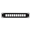 10 inch patch panel | voor 10 Keystone modules | 1U | zwart