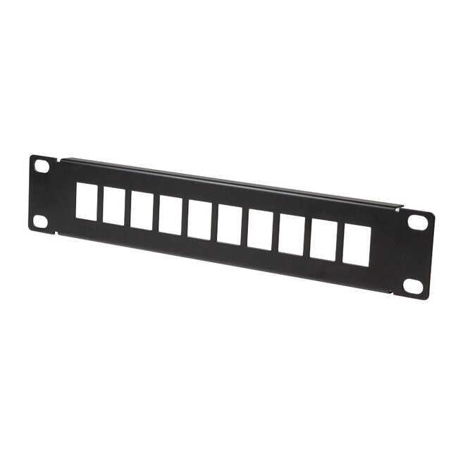 10 inch patch panel | voor 10 Keystone modules | 1U | zwart