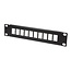 10'' Patch Panel voor 10 Keystone modules / zwart