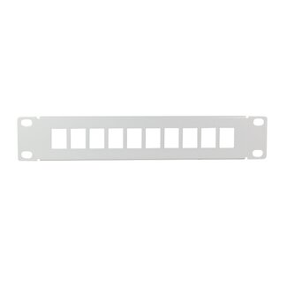LogiLink 10 inch patch panel | voor 10 Keystone modules | 1U | grijs