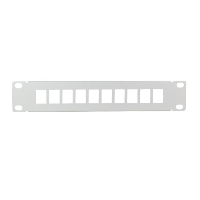 10'' Patch Panel voor 10 Keystone modules / grijs