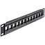 Delock 10 inch patch panel | voor 12 Keystone modules | 1U | zwart
