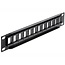 10'' Patch Panel voor 12 Keystone modules / zwart