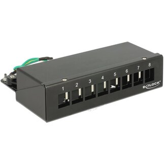 DeLOCK Desktop Patch Panel voor 8 Keystone modules / zwart