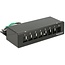 Desktop Patch Panel voor 8 Keystone modules / zwart