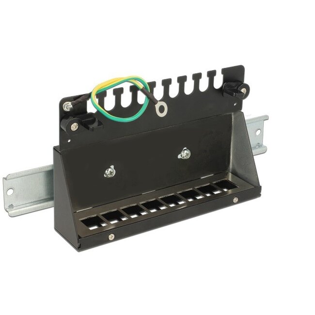 Desktop Patch Panel voor 8 Keystone modules / zwart
