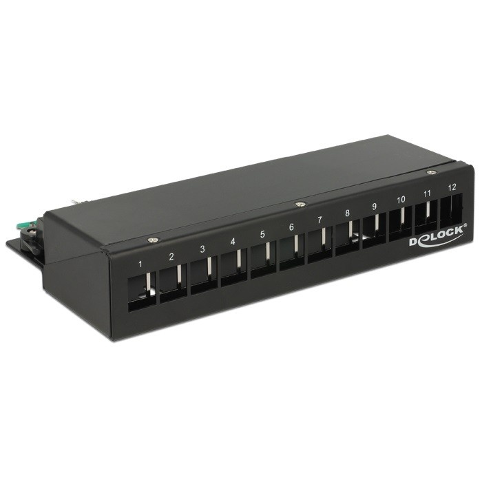 DeLOCK Keystone Desktop Patch Panel 12 Port patchpaneel 43339