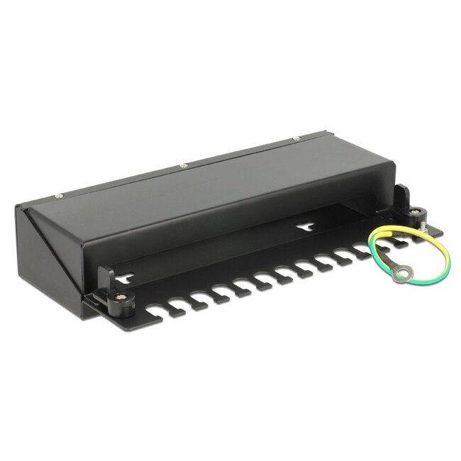 Desktop Patch Panel voor 12 Keystone modules / zwart