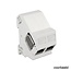 DIN-Rail houder voor 1 Keystone module (versie 2) / wit