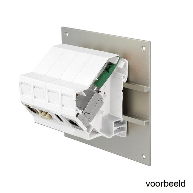 DIN-Rail houder voor 1 Keystone module (versie 2) / wit