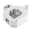 DIN-Rail houder voor 1 Keystone module met aarde en DIN-Rail afsluitcover / wit