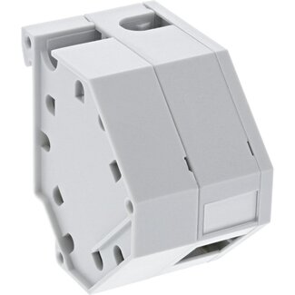 InLine DIN-Rail houder voor 1 Keystone module met extra houder voor trekontlasting / grijs