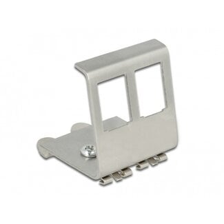 Value DIN-rail adapter | voor 2 Keystone module | RVS