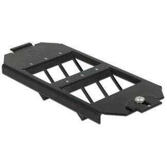 DeLOCK Vloeraansluitdoos inbouw frame voor 6 Keystone modules / zwart