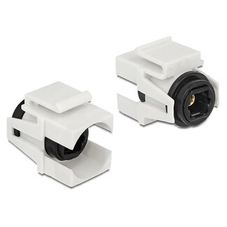 DeLOCK Keystone module Toslink (v) - Toslink (v) / wit