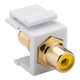 Value Keystone module Tulp RCA (v) - Tulp RCA (v) video (geel) verguld / wit