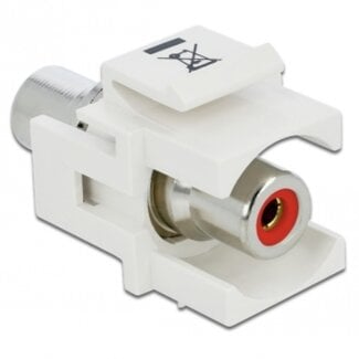 DeLOCK Tulp Keystone module (verzonken) - Tulp (v) | audio rechts (rood) | wit