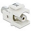 Tulp Keystone module (verzonken) - Tulp (v) | audio links (wit) | wit