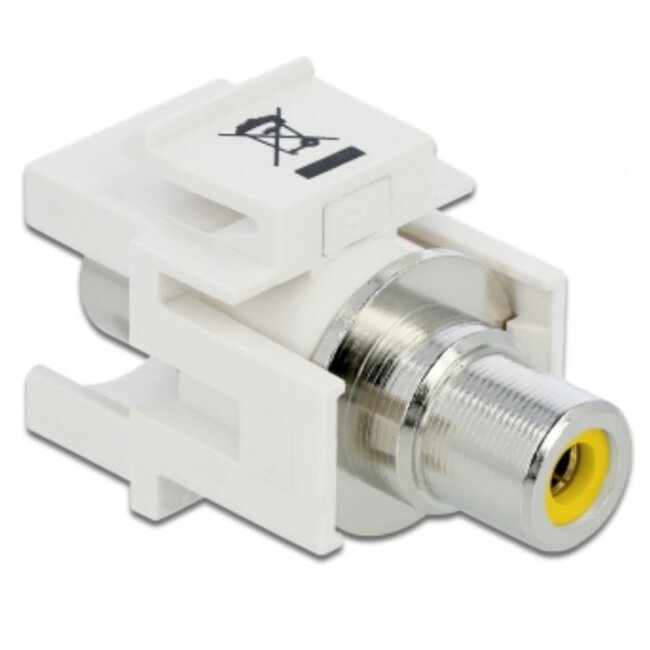 Tulp Keystone module (verzonken) - Tulp (v) | video (geel) | wit