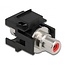 Tulp Keystone module (verzonken) - Tulp (v) | audio rechts (rood) | zwart