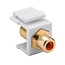 Tulp Keystone module - F (v) | audio rechts (rood) | verguld | wit