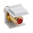 Tulp Keystone module - F (v) | audio rechts (rood) | verguld | wit