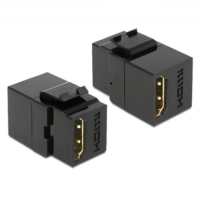 Keystone module HDMI (v) - HDMI (v) - versie 2.0 (4K 60Hz) / zwart