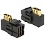 Keystone module HDMI (v) - HDMI (v) haaks - versie 2.0 (4K 60Hz) / zwart