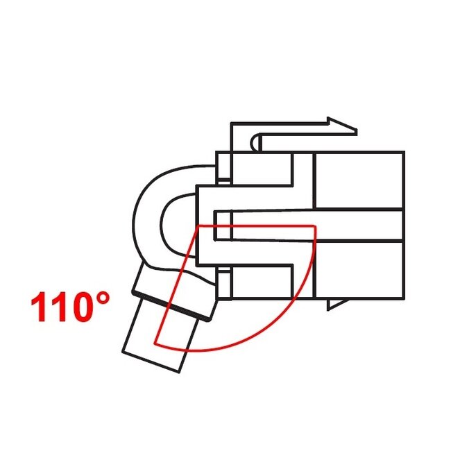 HDMI haaks (110° beneden) Keystone module - HDMI (v) | HDMI1.4 (4K 30Hz) | wit | 0,30 meter