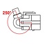 Keystone module HDMI (v) - HDMI (v) 250° haaks met korte kabel - versie 1.4 (4K 30Hz) / wit - 0,30 meter