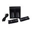 Premium oplaadstation met accu's voor 2 Nintendo Wii Remote controllers met/zonder MotionPlus / zwart