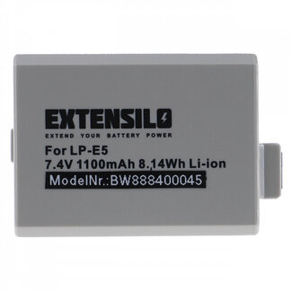 Extensilo Camera accu compatibel met Canon LP-E5 / 1100 mAh