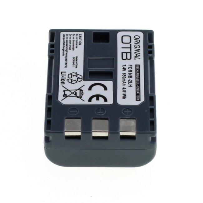 Camera accu compatibel met Canon NB-2L / 650 mAh