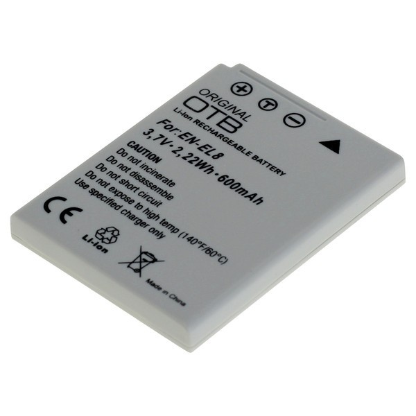 Camera accu compatibel met Nikon EN-EL8 / 600 mAh