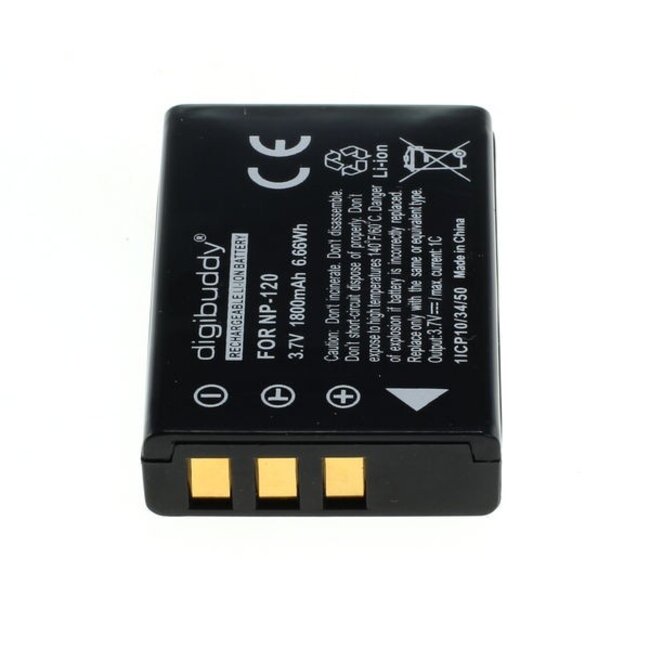 Camera accu compatibel met o.a. Fujifilm NP-120 / 1800 mAh
