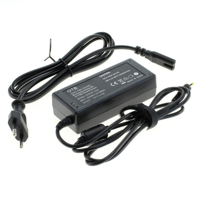 Notebook en tablet lader 12V / 3,3A / 40W - 2,5mm x 0,7mm voor o.a. Samsung