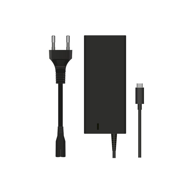 Sinox USB-C PD notebooklader met vaste kabel - 65W / zwart