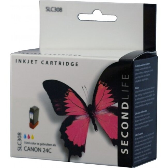 SecondLife inkt cartridge kleur voor Canon BCI-21C en BCI-24C